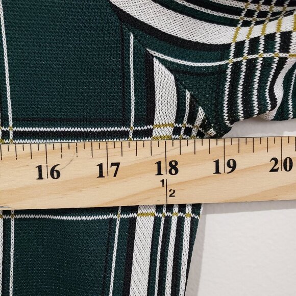 NYC New York & Company Plaid Dress Size XL Green Academia Preppy Collegiate 90s - Picture 14 of 16